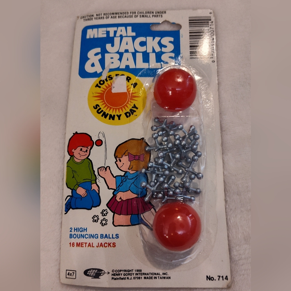 NEW & VINTAGE! 1988 Metal Jacks & Balls Set